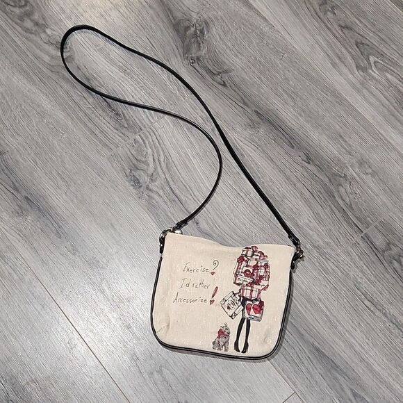 Brighton BLK/RED/TAUPE Crossbody Bag - Picture 3 of 12